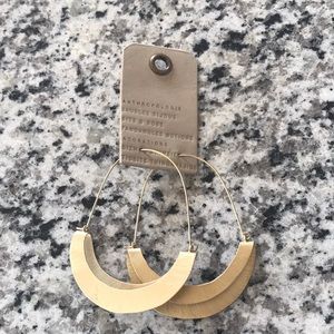 Anthropologie folded crescent earrings
